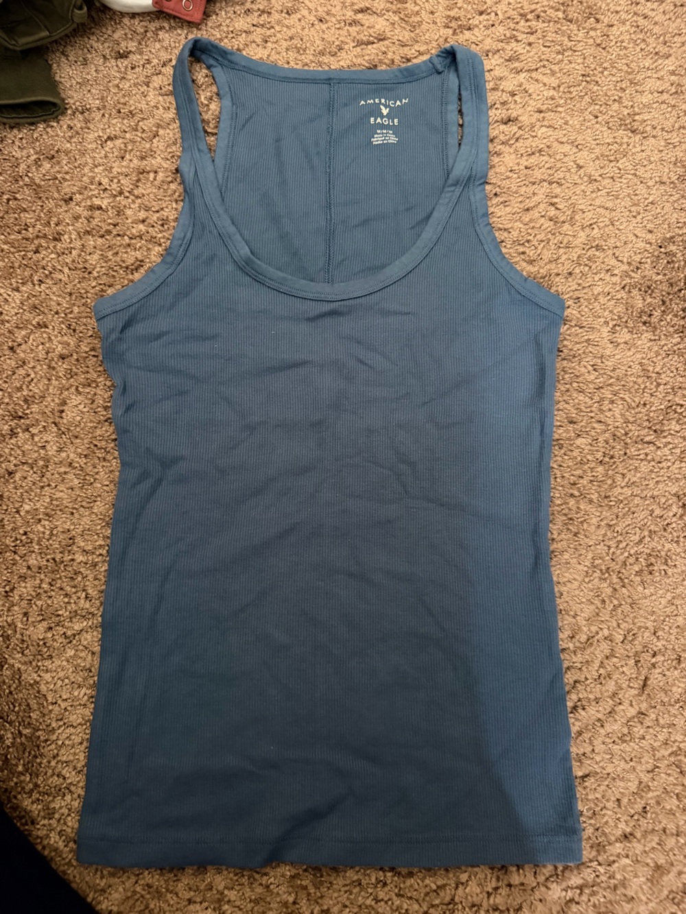 American Eagle Outfitters Blue Ribbed Tank - Women's
